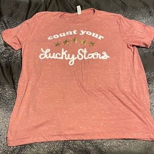 Medium shirt!! It’s like I reddish pinkish color